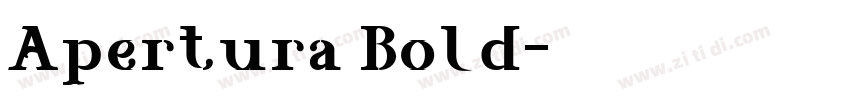 Apertura Bold字体转换